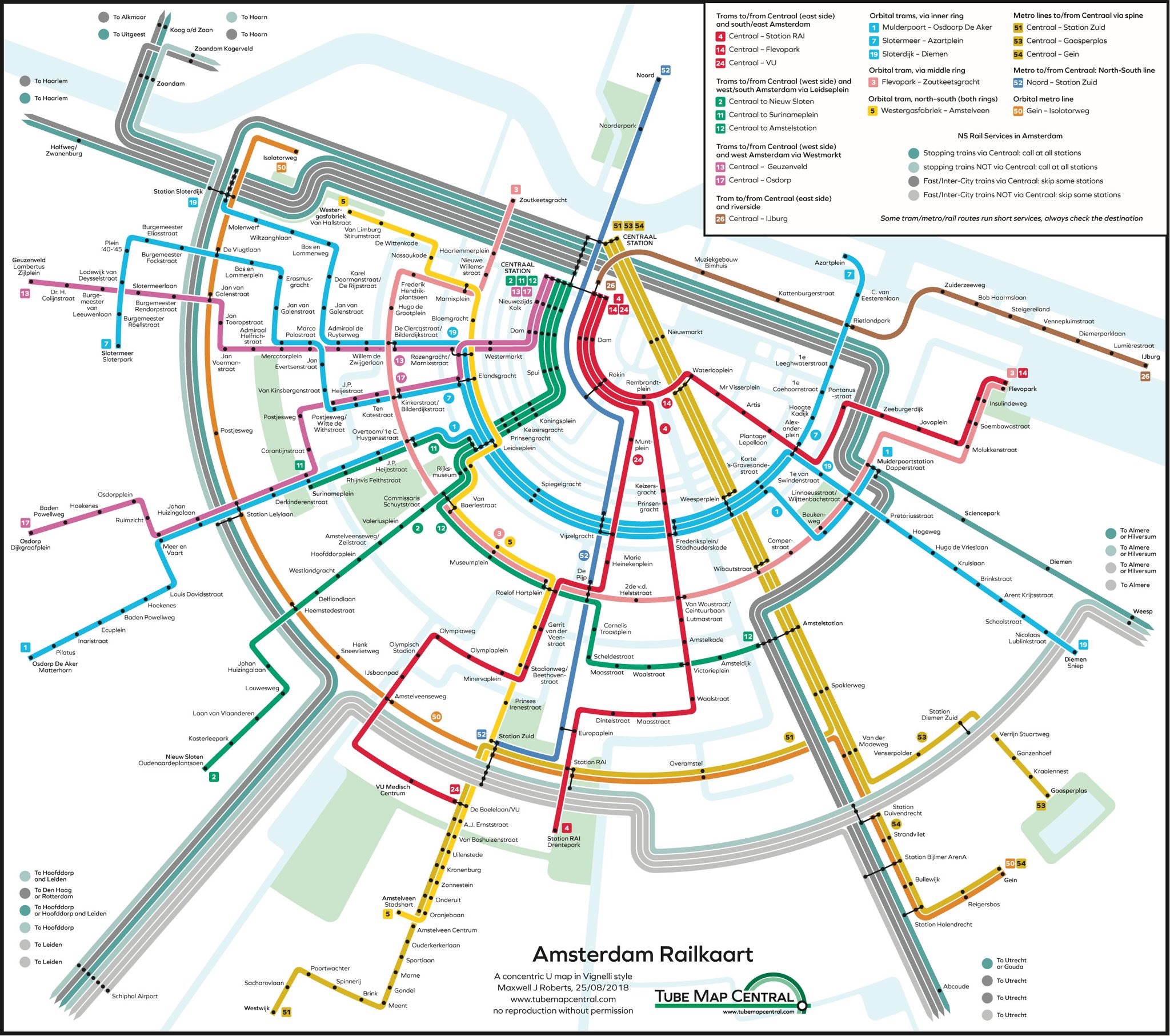 Holland Dutch Train Rail Maps