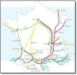 French rail map