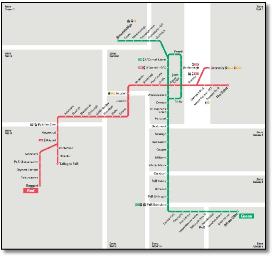 Ireland Dublin LUAS tram light rail map