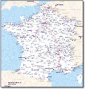 France SNCF rail train map  