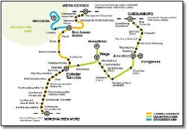 Harz rail system map