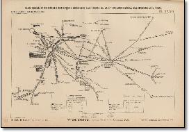 Indicative plan of the network on which the international trains of the wagons-lits circulate 1890 maP