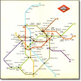 Madrid Metro map 1981
