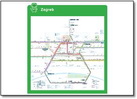 Zagreb tram map Jug Cerovic