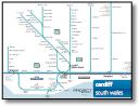 Valley Lines train / rail network map