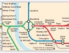Merseyrail train / rail network map