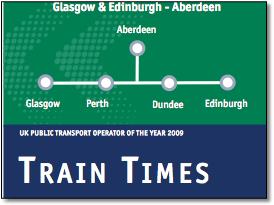 Scotrail West Highland line timetable cover map