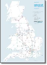 Great Britain train rail franchise map TOCs