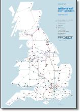 Great Britain train rail franchise map TOCs