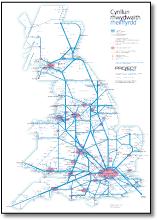 UK train map Welsh Cymru