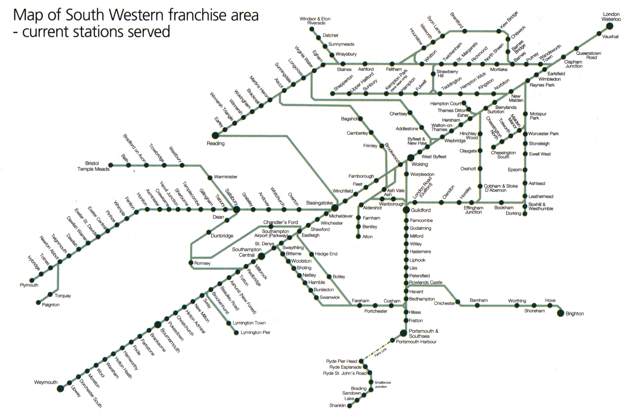 Camberley train line map