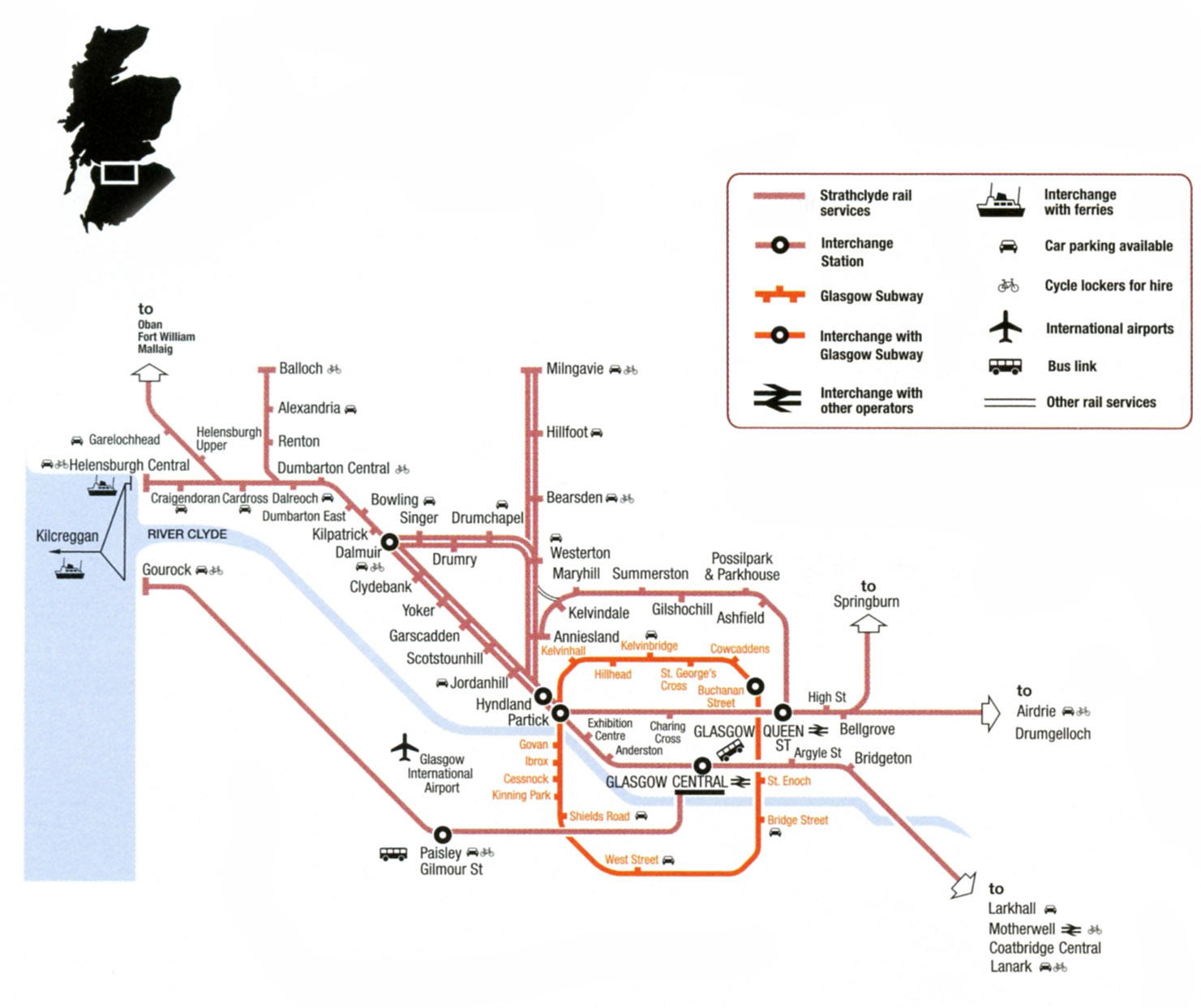 SCOTRAIL timetable maps FIRST SCOTRAIL 2008