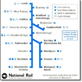Caldervale timetable map