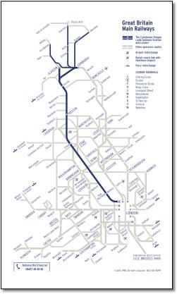 ScotRail Caledonian sleeper map