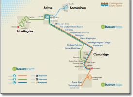 CCC Cambridge busway map