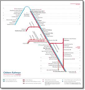 Chiltern trains rail map 