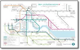DLR main line connections rail train map