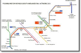 East West train rail link map