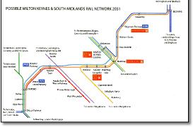 East West train rail link map