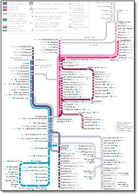 Thameslink First Capital Connect train / rail network map