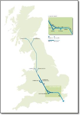 High Speed 2 Greengauge 21  route map
