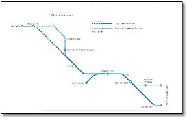 High Speed 2 south east services Greengauge 21 route map