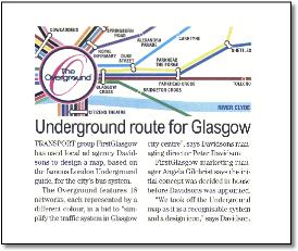 Glasgow bus map