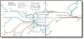 Glasgow Edinburgh 
NATIONAL RAIL TIMETABLE MAP