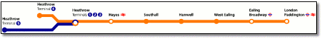 train map Heathrow Express Connect
