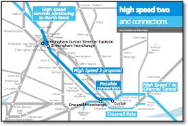 High speed 2 train rail map