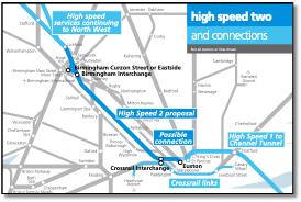 High speed 2 train rail map