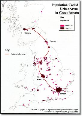 High speed lines map