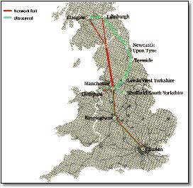 High speed lines map