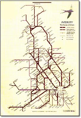 InterCity train rail map