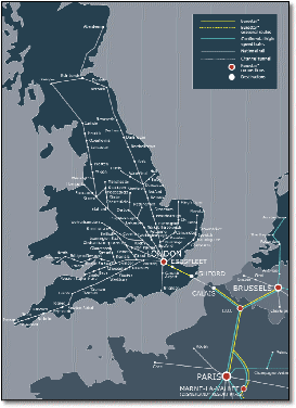 Eurostar map