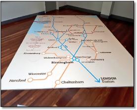 Joining up Britain map poster High Speed Rail Industry Leaders
