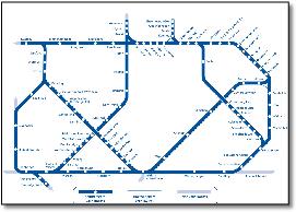 Integrated Kent franchise train rail map