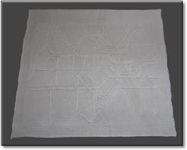 London Underground knitted tube map 