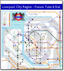 Liverpool Underground rail train map