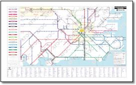 London & South East network train rail map