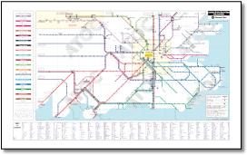 London & South East network train rail map