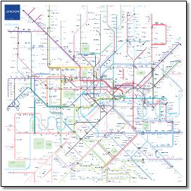 London tube train rail map Jug Cerovic