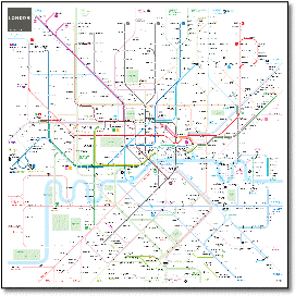 London tube train rail map