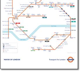London Overground train rail map