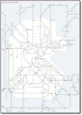 London & SE disability train rail map 