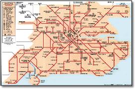 London & South East network train rail map