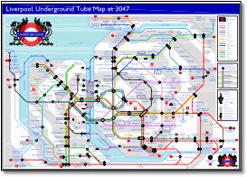 Liverpool Underground rail train maptrain map