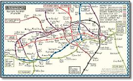 Macdonald Gill tube map recreated by Max Roberts