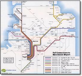 UK train map Manchester UK train map Manchester Airport