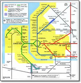 Mersey Travel Merseyrail rail train map